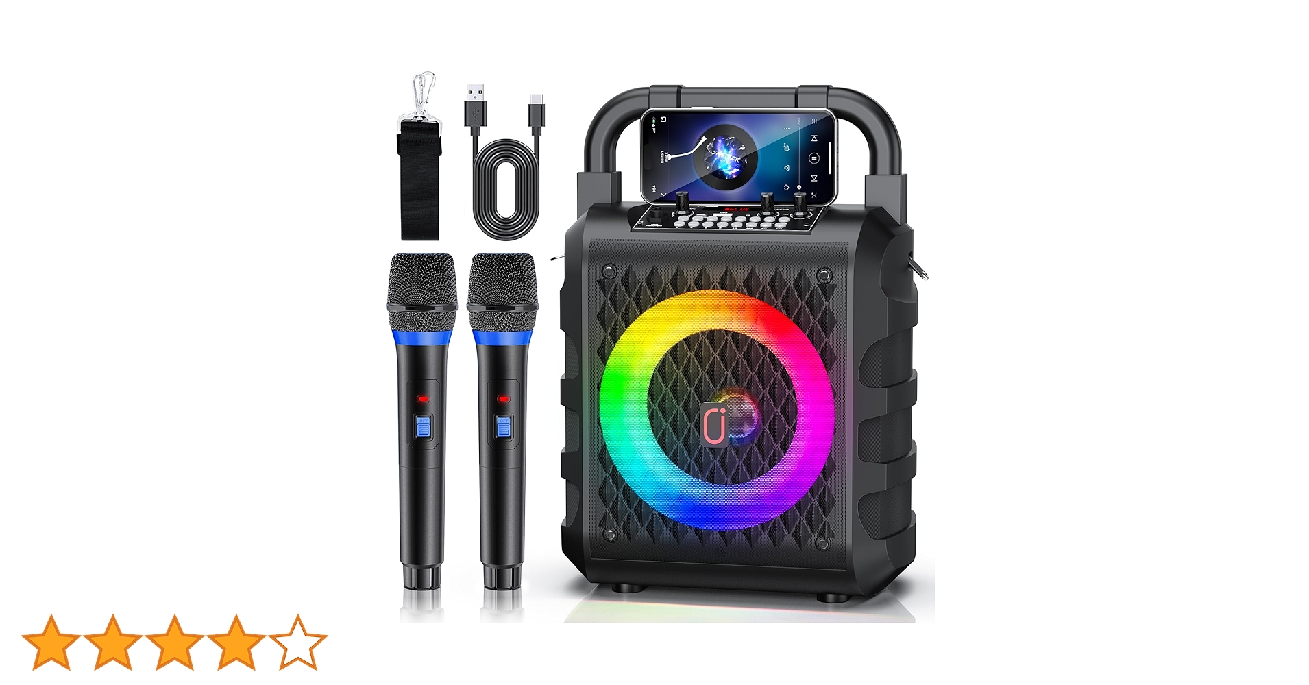 Amazon | スピーカーセット JYX カラオケセット 家庭用 拡声器